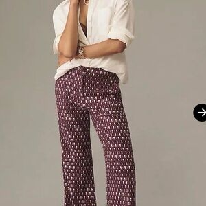 Anthropologie Maeve Naomi Linen wide leg flare pants size 10 brand new
